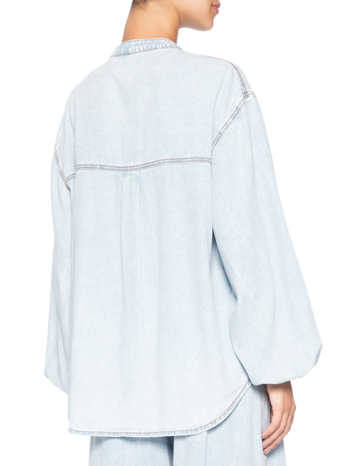 Camisa Feminina Jeans Botões Baby Blue – Azul Dress To