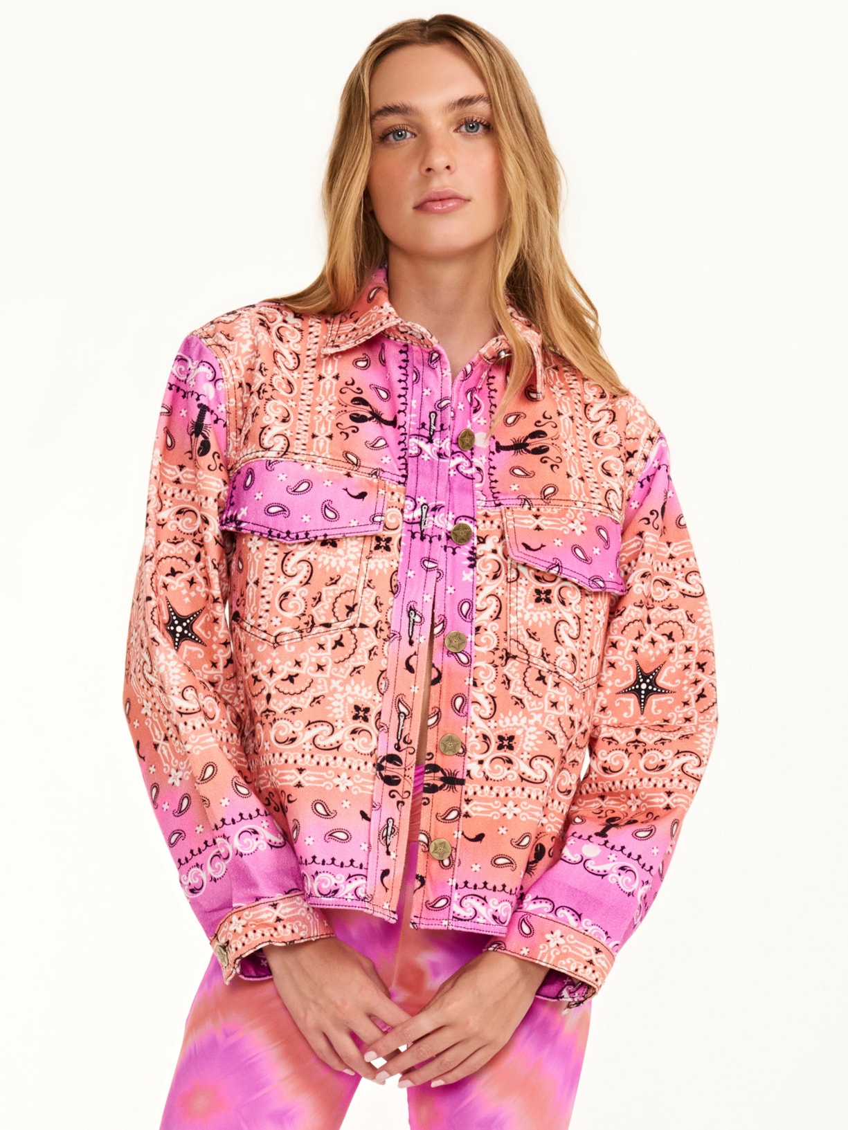 Camisa Feminina Jeans Capri Rosa Triya + Nv