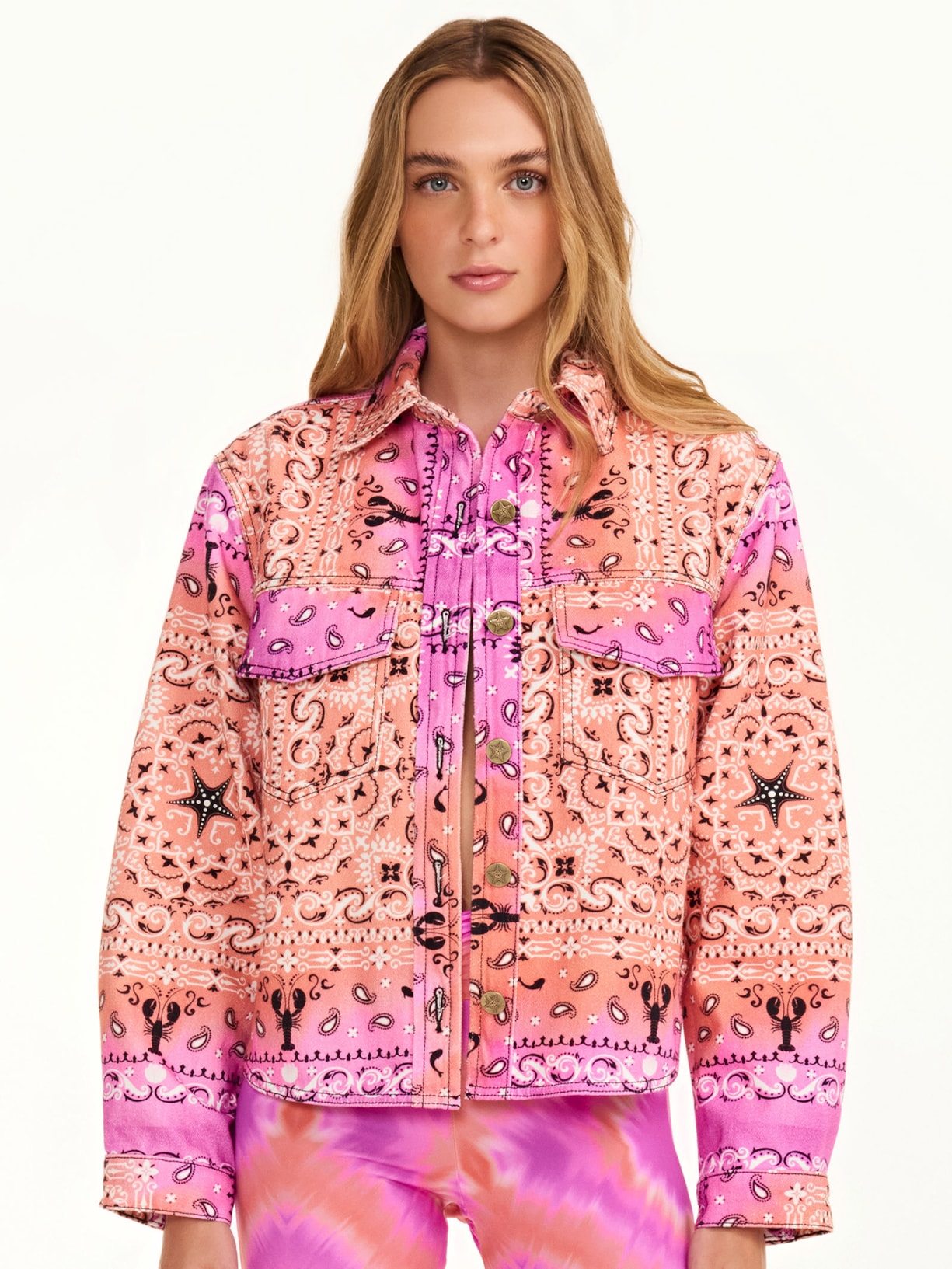 Camisa Feminina Jeans Capri Rosa Triya + Nv