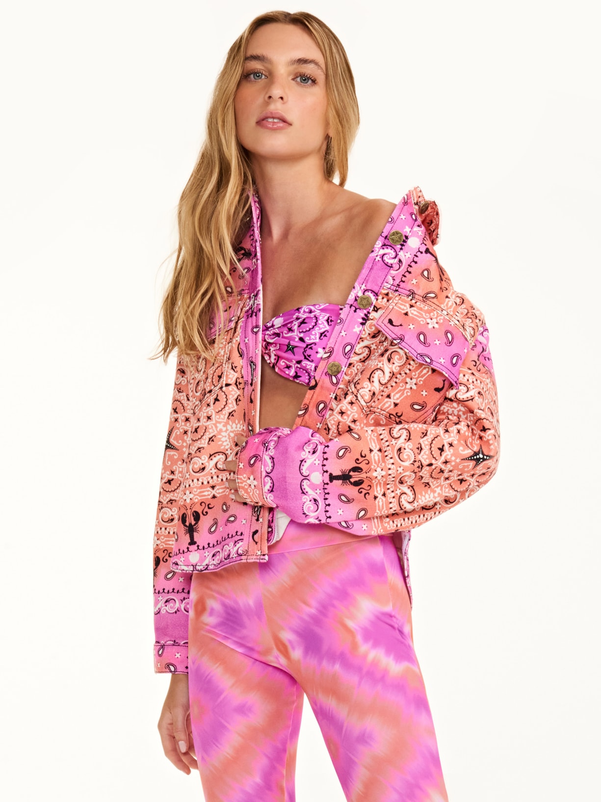 Camisa Feminina Jeans Capri Rosa Triya + Nv