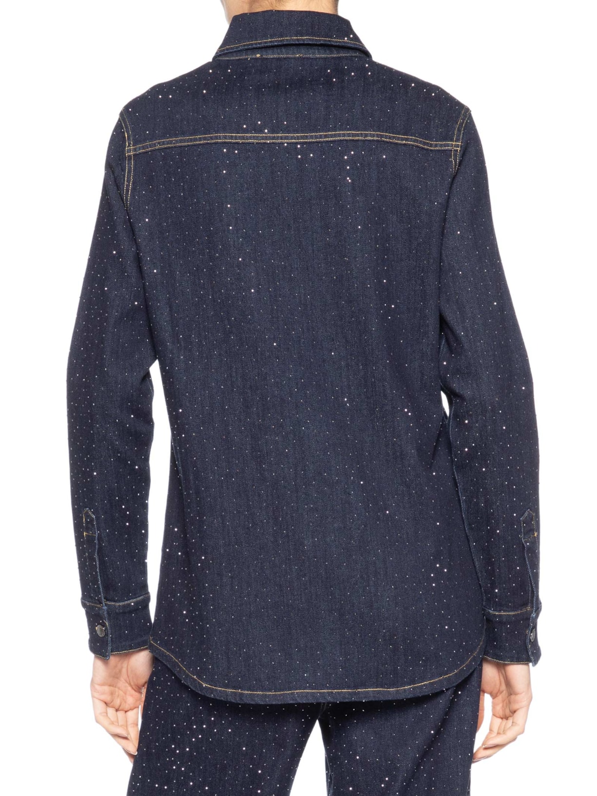 Camisa Feminina Jeans Com Strass – Azul Animale Jeans