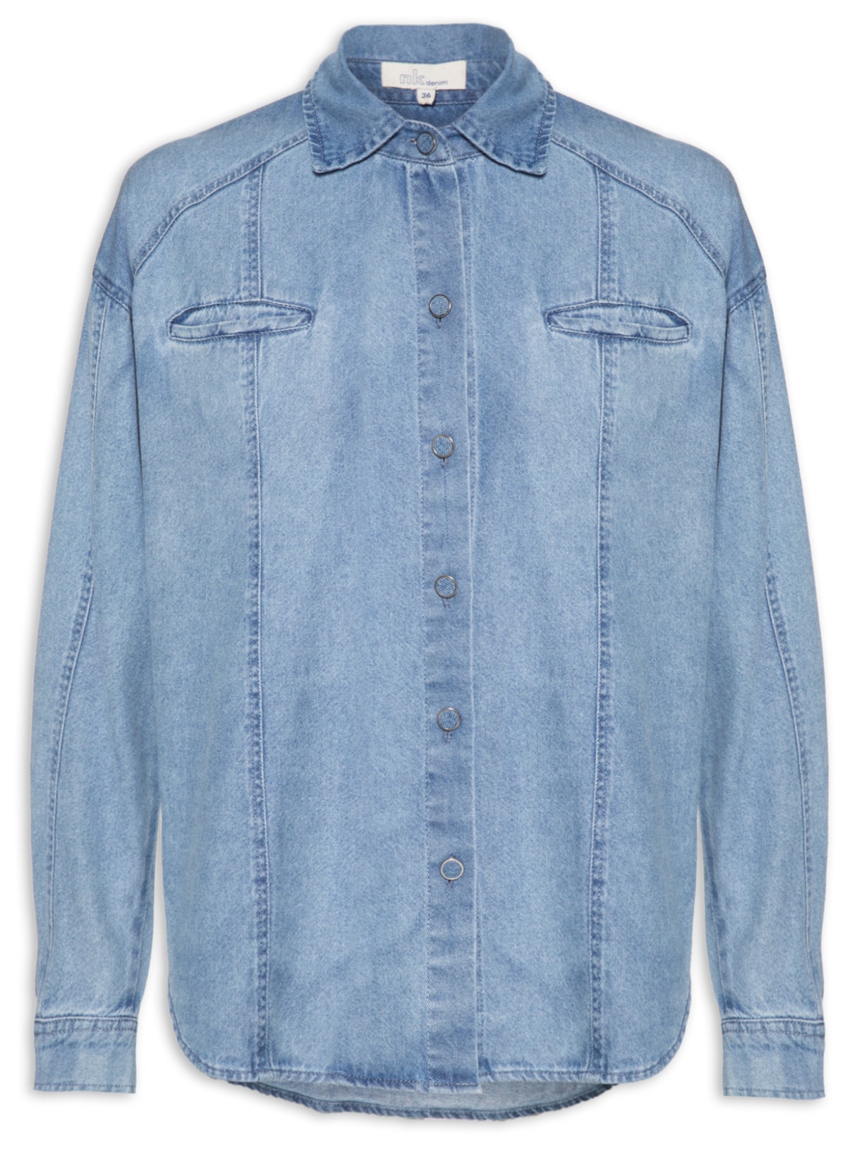 Camisa Feminina Jeans Dafne Azul Nk