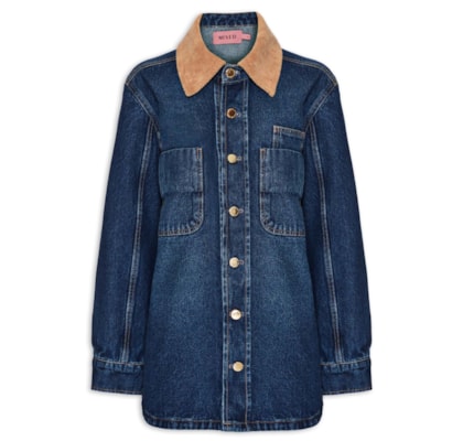 Camisa Feminina Jeans Dark I26 - Azul