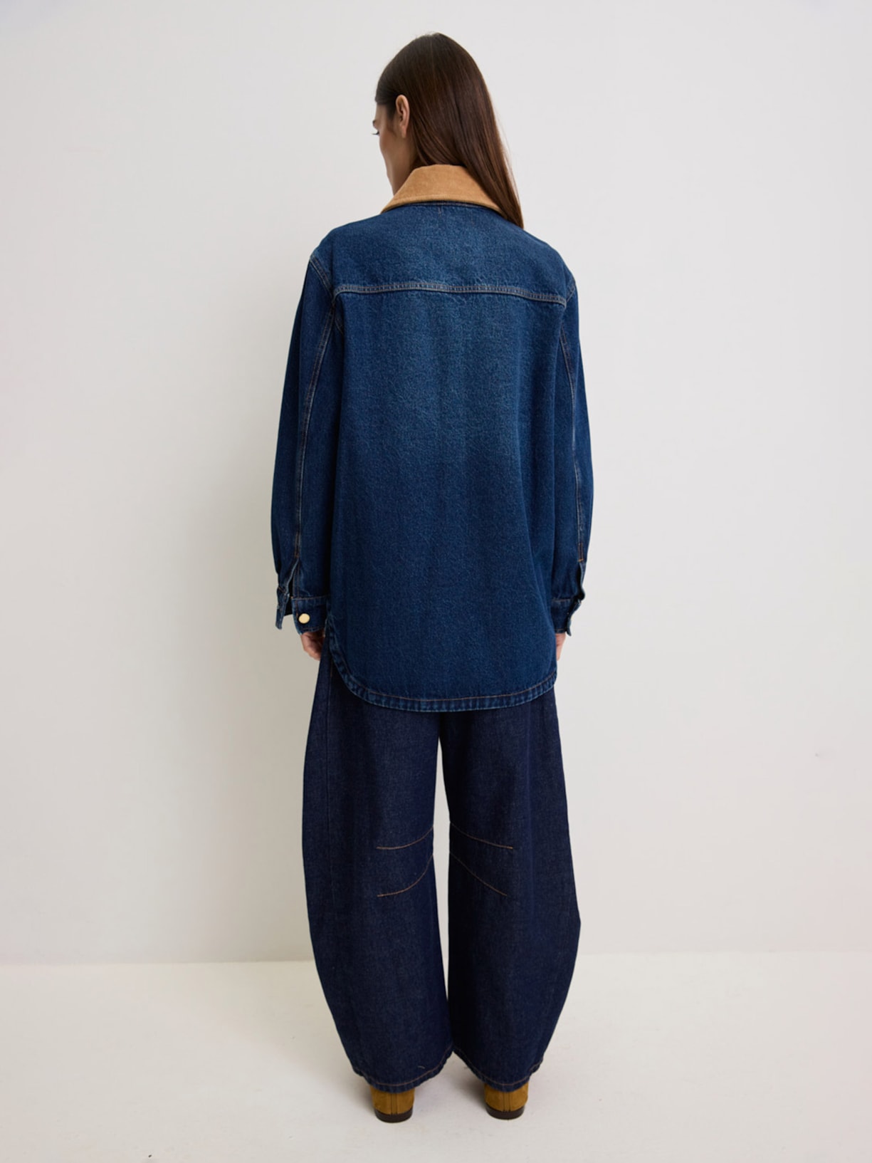 Camisa Feminina Jeans Dark I26 Azul Mixed