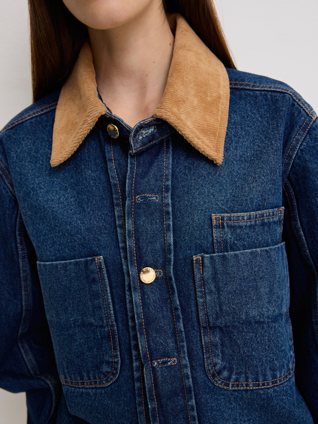 Camisa Feminina Jeans Dark I26 Azul Mixed