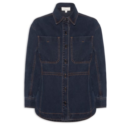 Camisa Feminina Jeans Fly - Azul