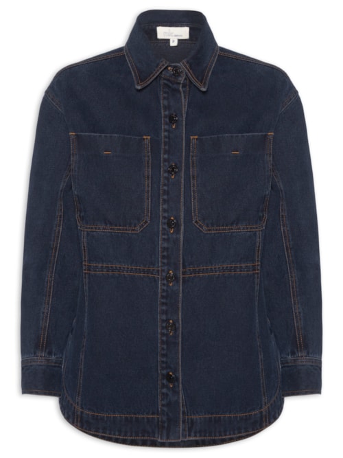 Camisa Feminina Jeans Fly - Azul