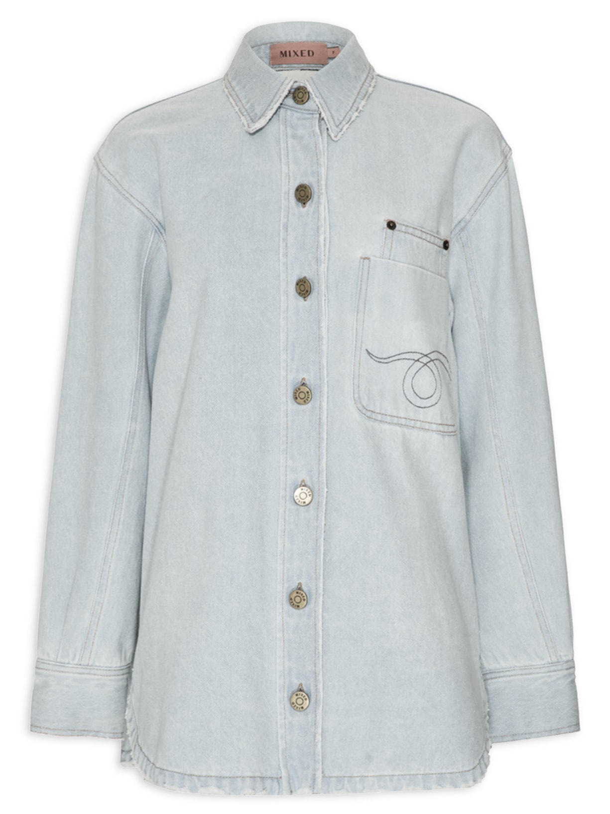 Camisa Feminina Jeans Gold - Azul