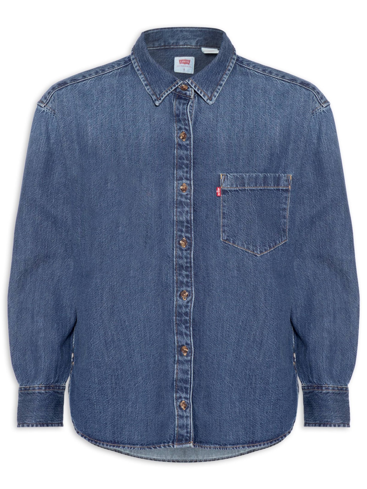 Camisa Feminina Jeans Harlie Boyfriend Shirt – Azul Levi's