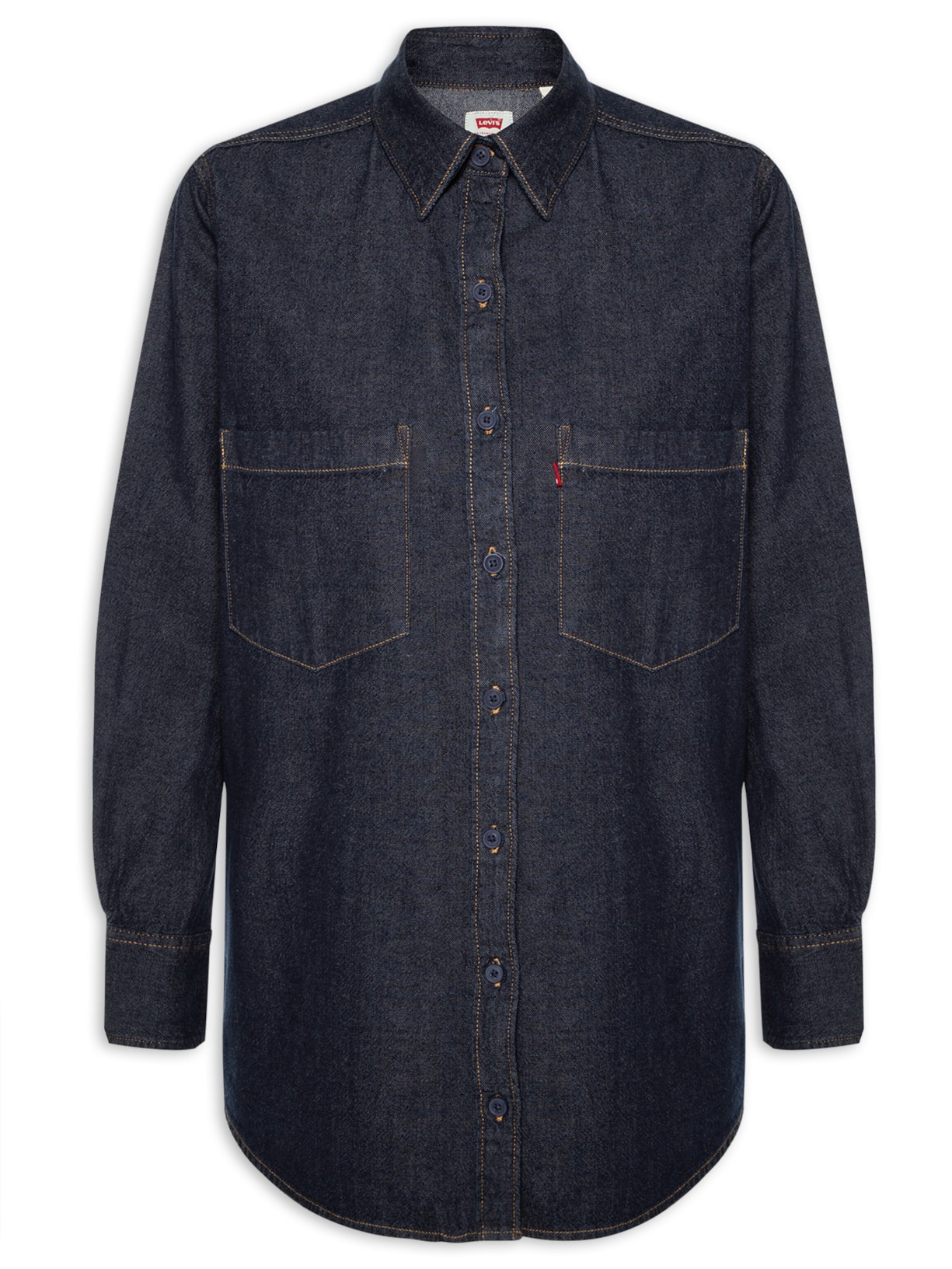 Camisa Feminina Jeans Hasina Tunic - Azul