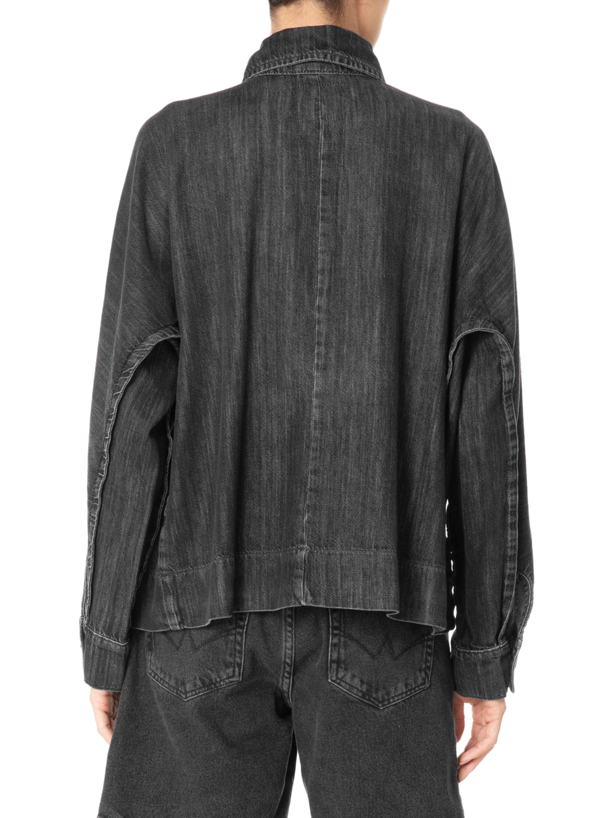 Camisa Feminina Jeans Preta Forum