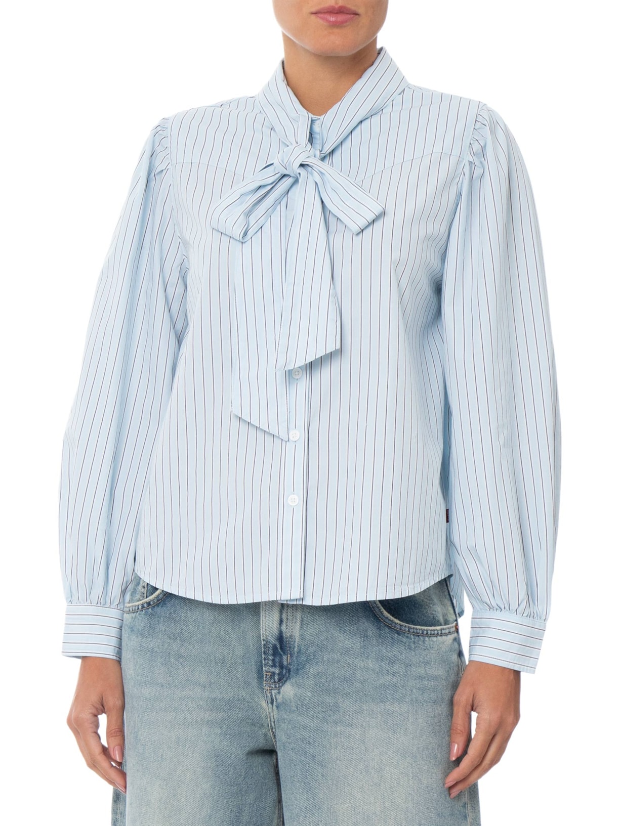 Camisa Feminina Judice Western Shirt Azul Levi's