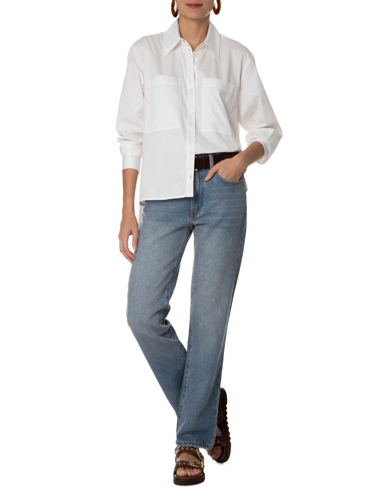 Camisa Feminina July Off White Iorane