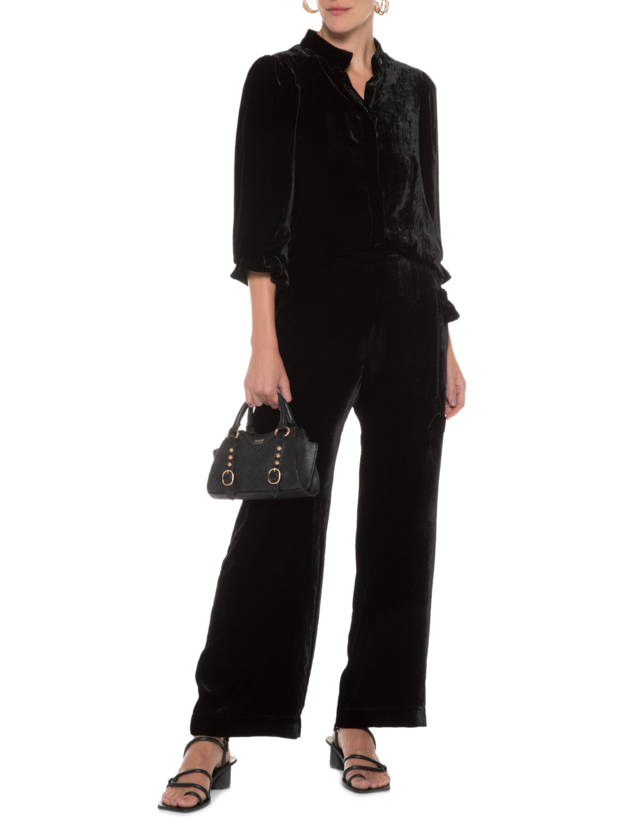 Camisa Feminina Kimochi Preto Carol Bassi