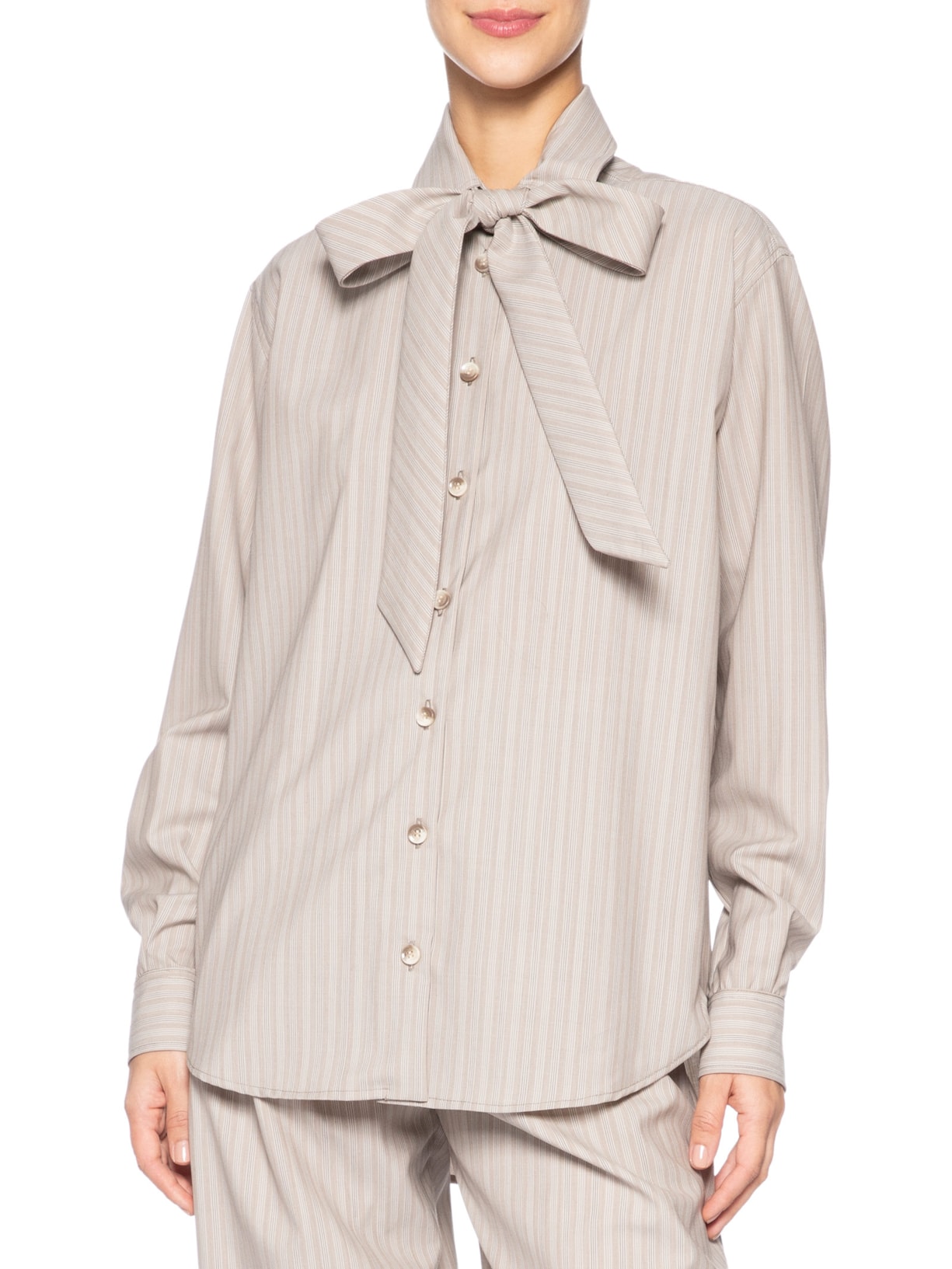 Camisa Feminina Lã Lulu Bege Andrea Bogosian