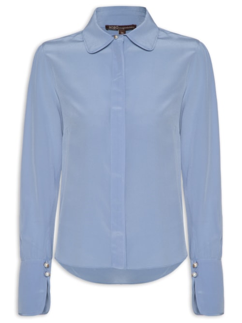 Camisa Feminina Lace Vivada - Azul