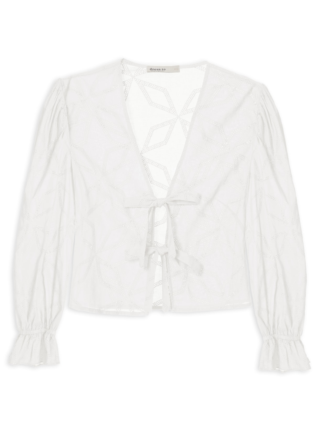 Camisa Feminina Laise Bordada - Branco