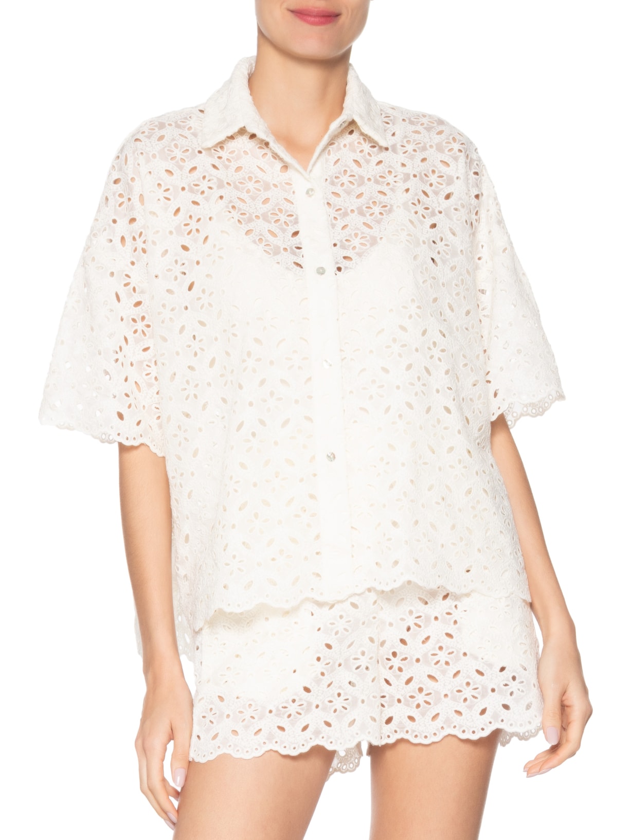 Camisa Feminina Laise Branco Lenny Niemeyer