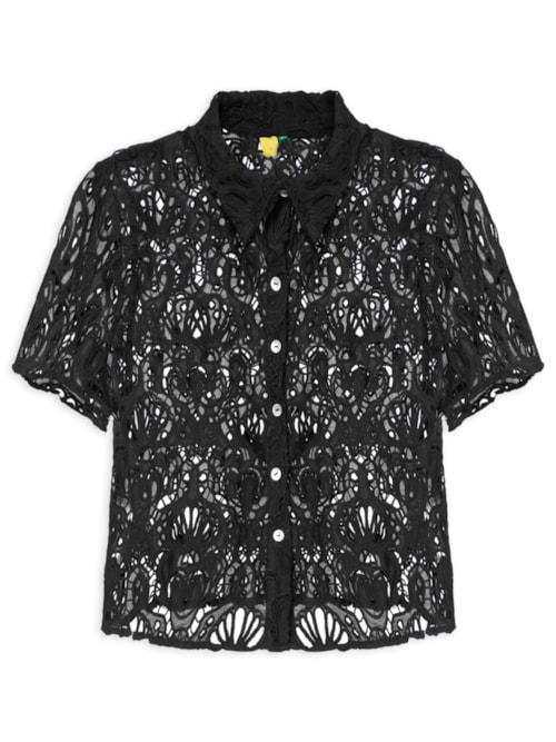 Camisa Feminina Laise Concha - Preto