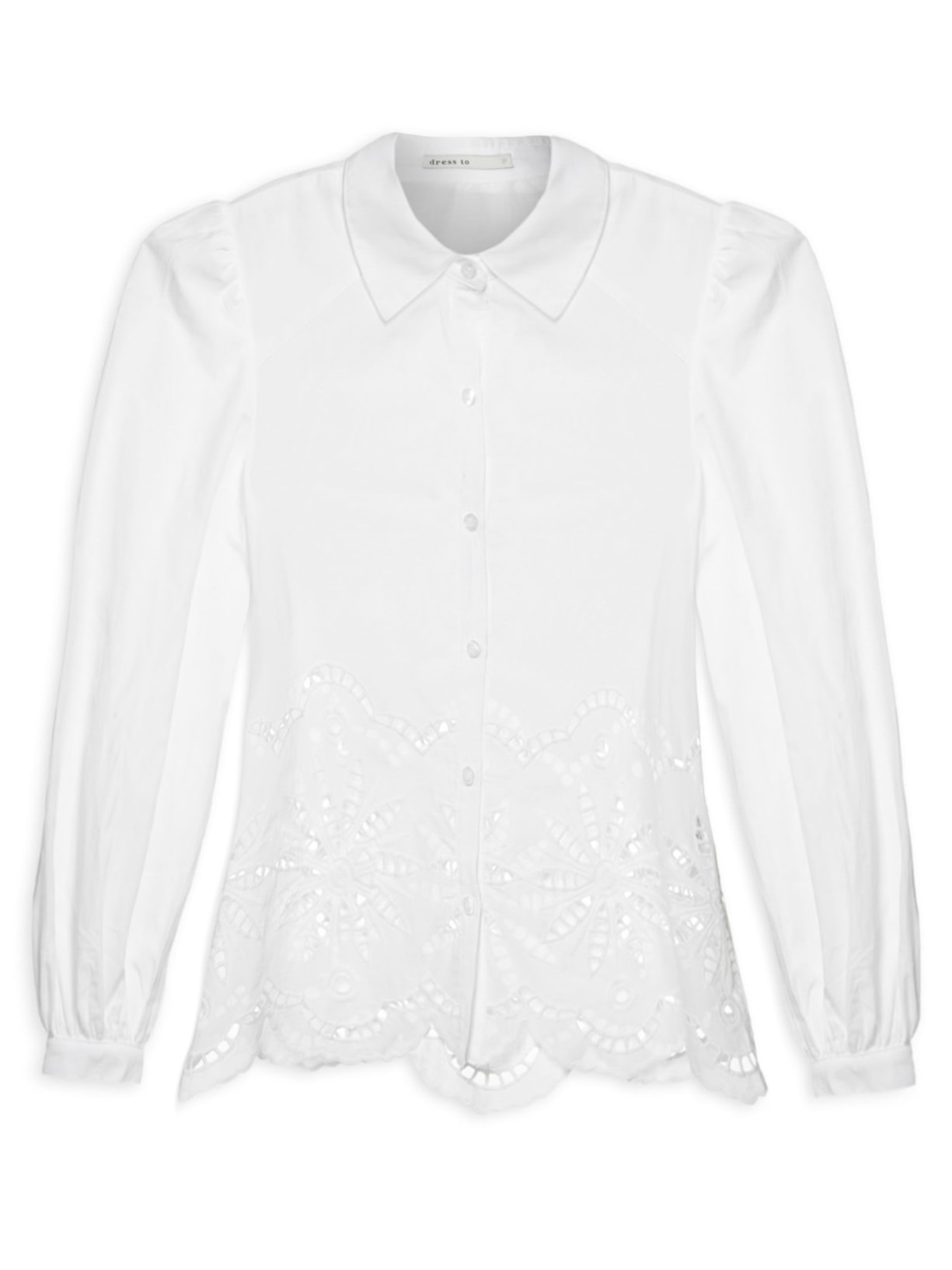 Camisa Feminina Laise Manga Bufante - Branco
