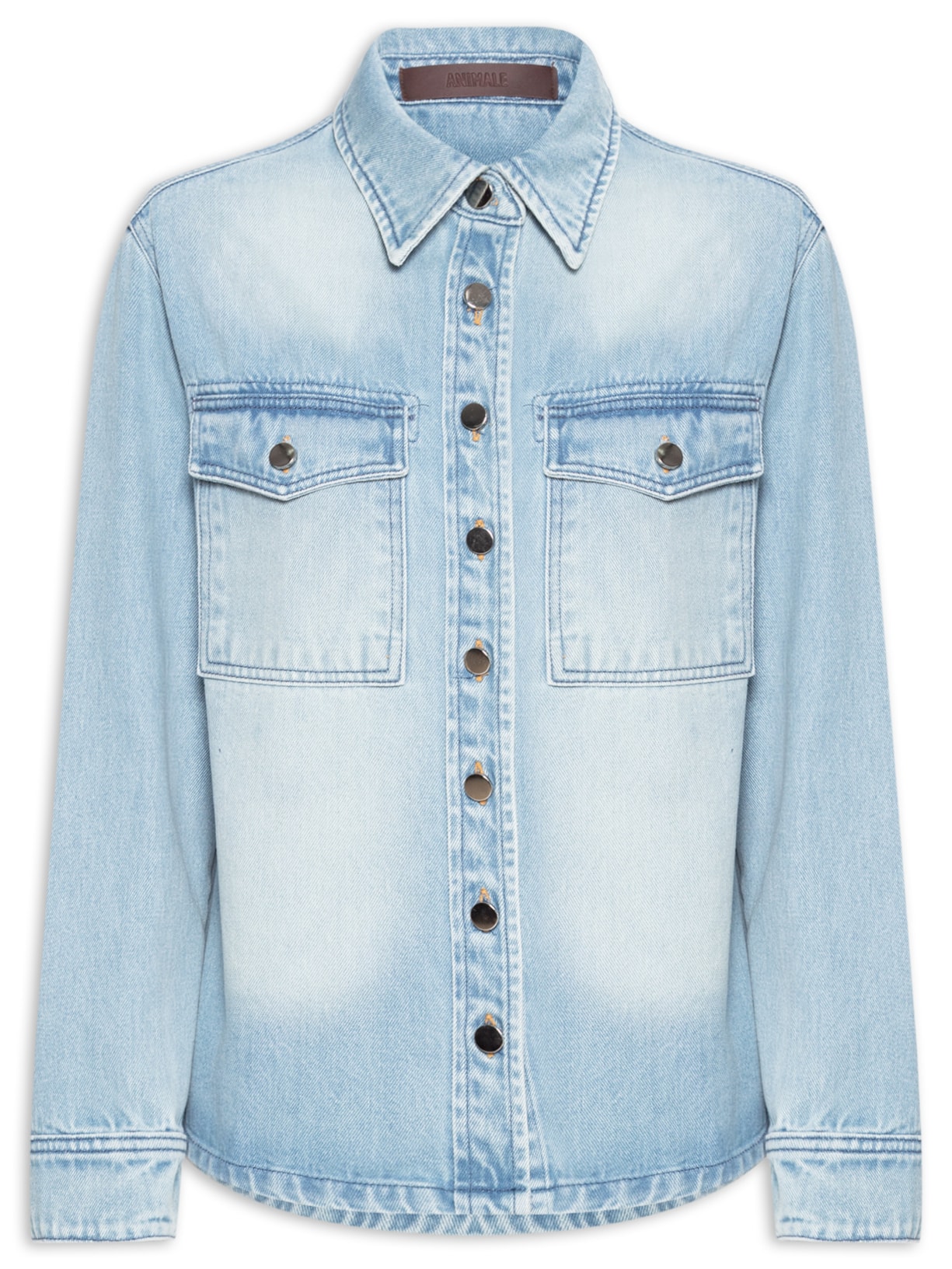 Camisa Feminina Lavagem Clara Origami - Azul