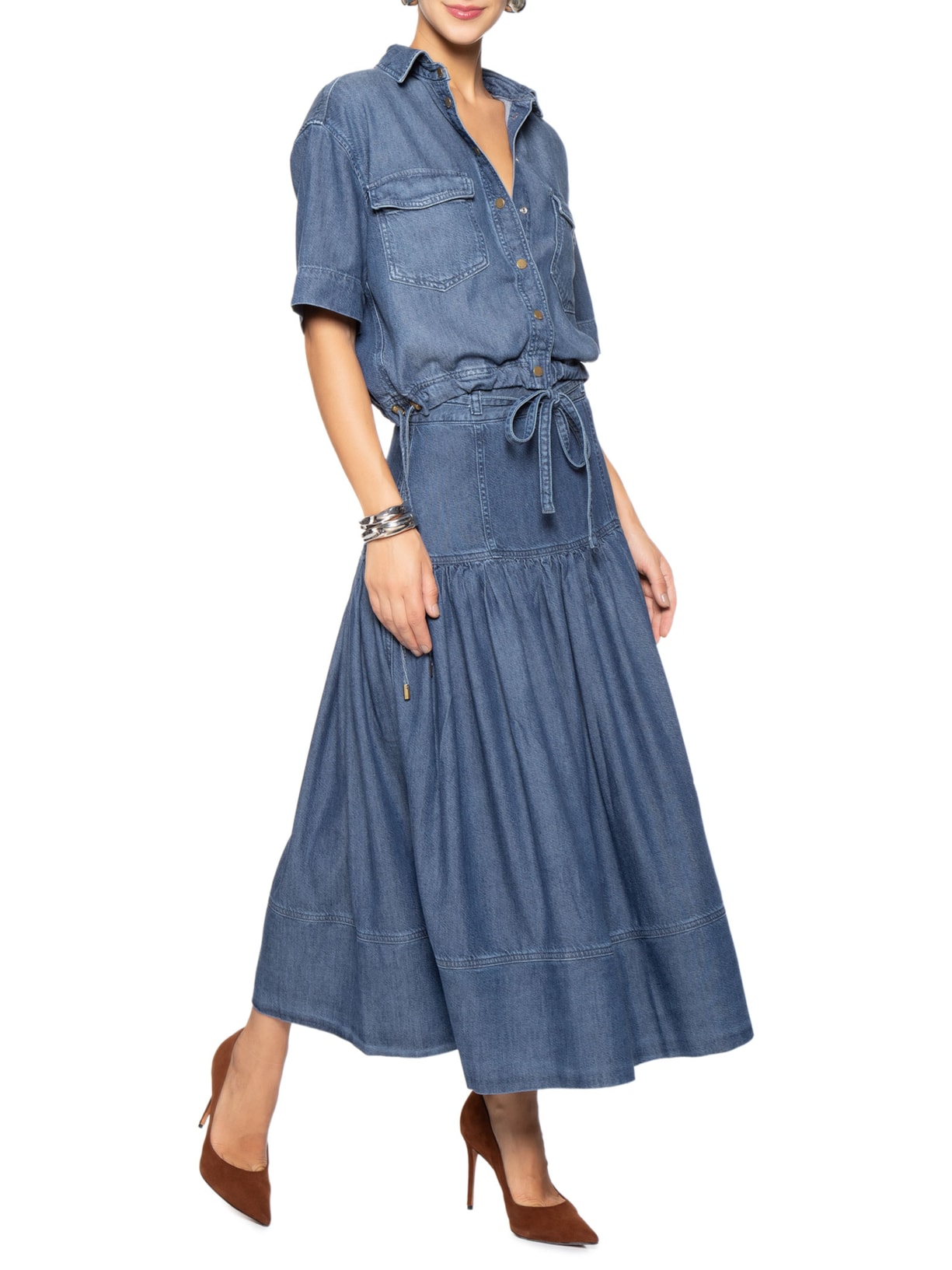 Camisa Feminina Lea Fluity Dark Azul Bo.bô