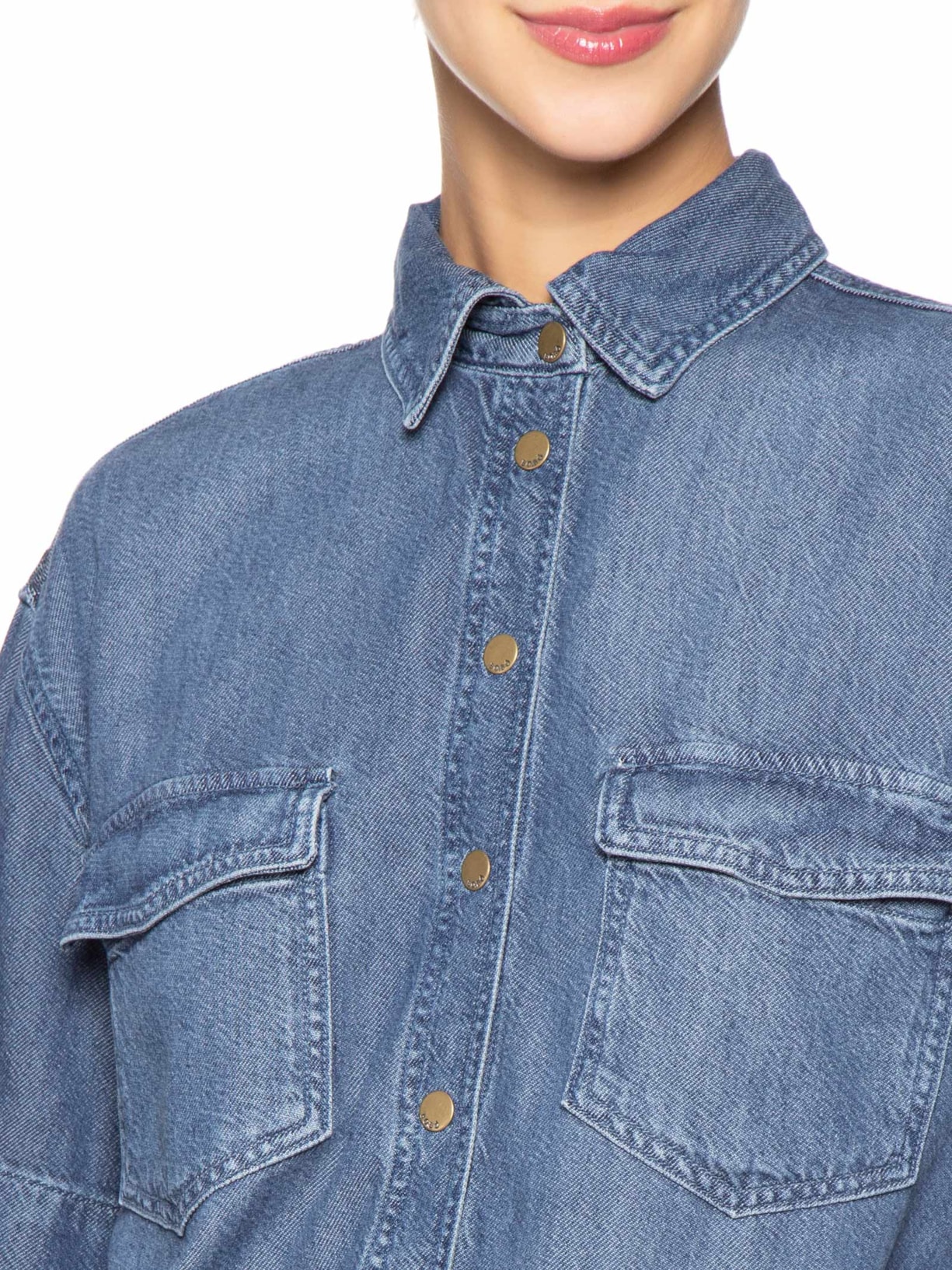 Camisa Feminina Lea Fluity Dark Azul Bo.bô