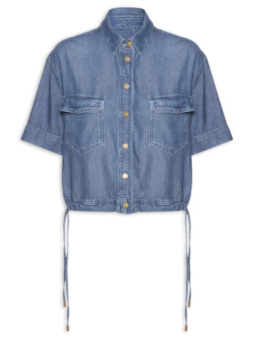 Camisa Feminina Lea Fluity Dark - Azul