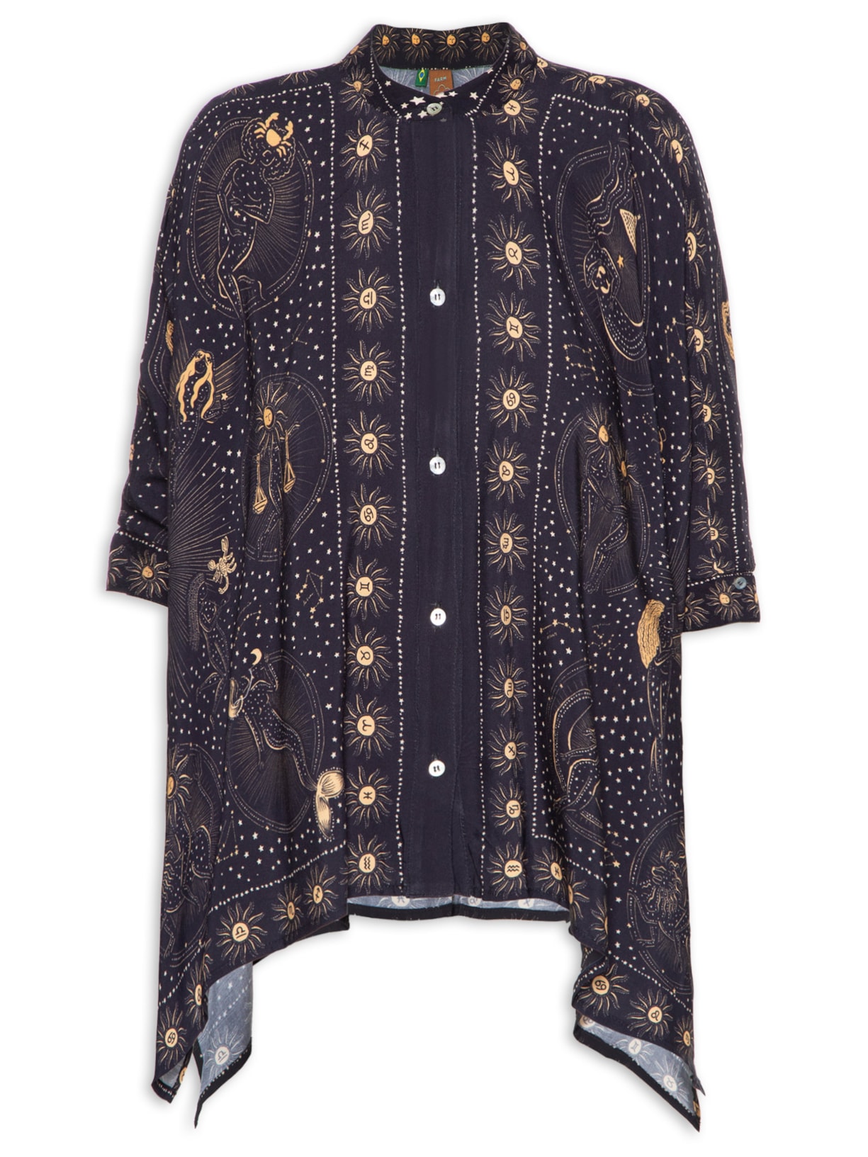 Camisa Feminina Lenço Astral - Preto