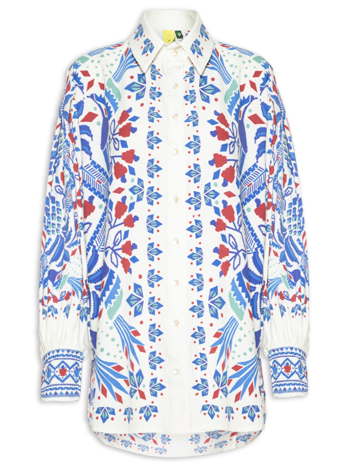 Camisa Feminina Lenço Magia Tropical - Azul