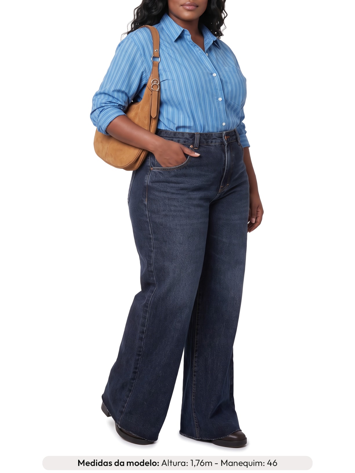 Camisa Feminina Levi's Harlie Boyfriend Shirt Azul Levi's