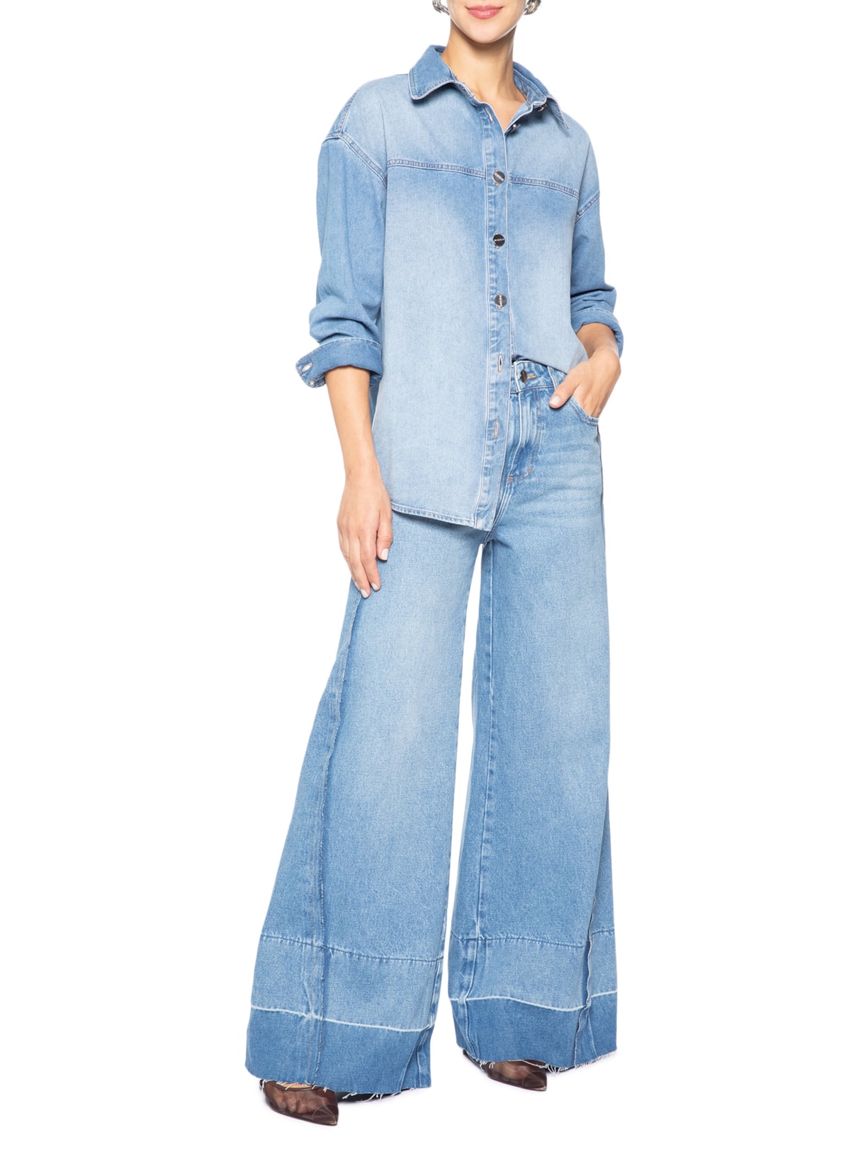 Camisa Feminina Liana Azul Le Lis