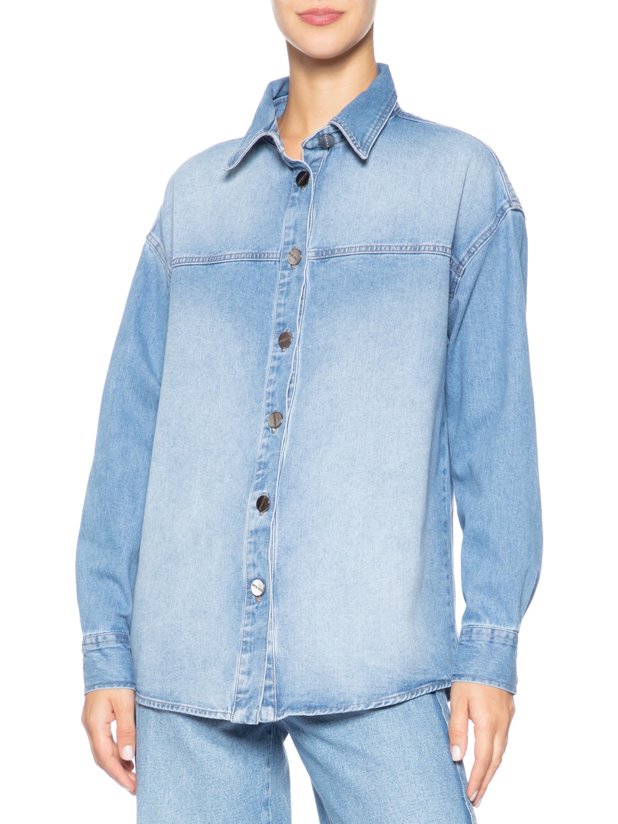 Camisa Feminina Liana Azul Le Lis