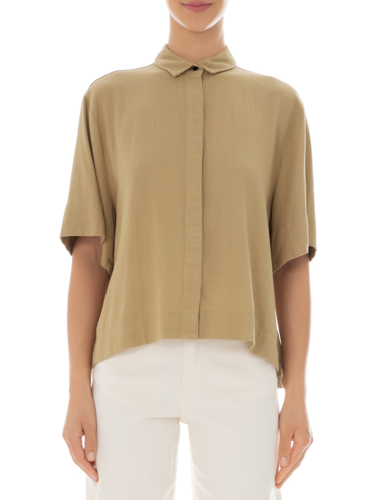 Camisa Feminina Linen Marrom Osklen