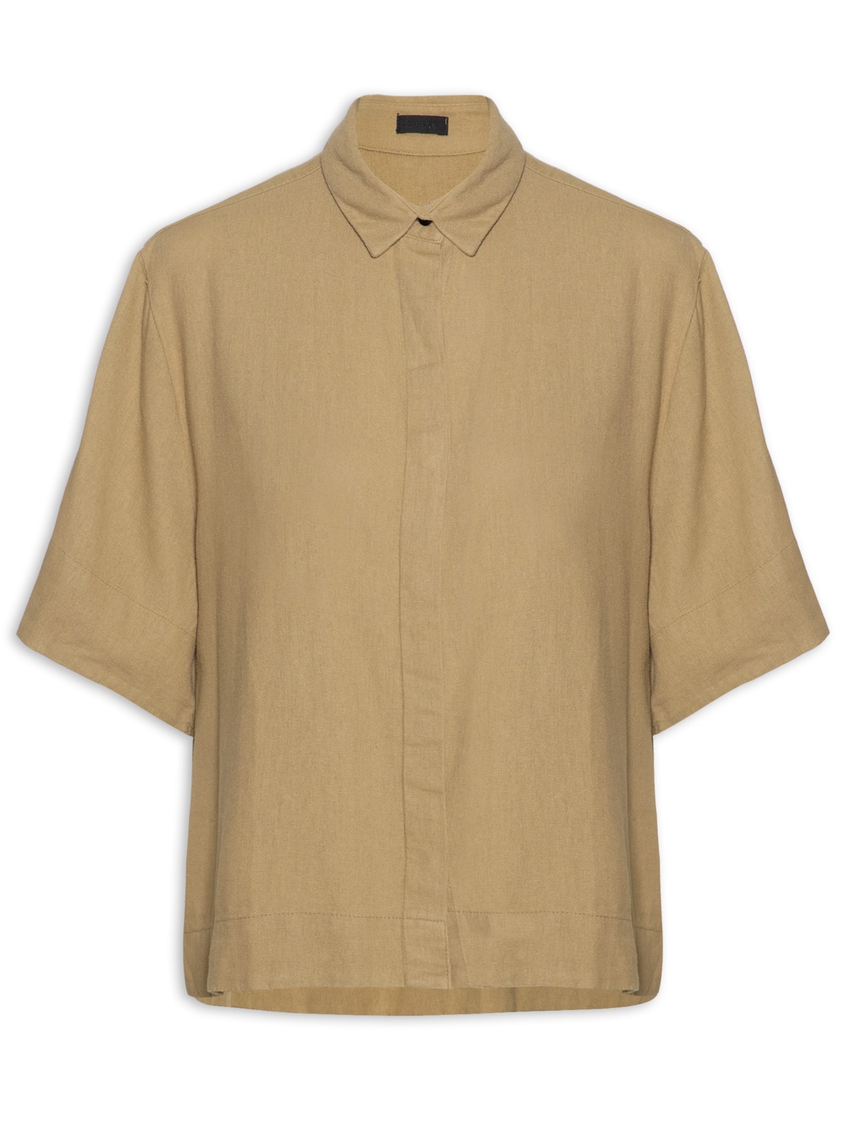 Camisa Feminina Linen Marrom Osklen