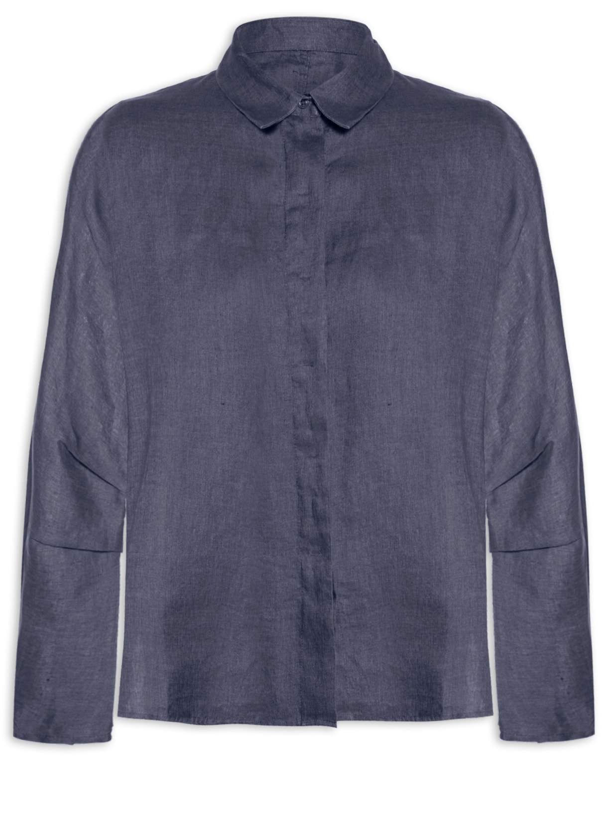 Camisa Feminina Linen Stone - Azul