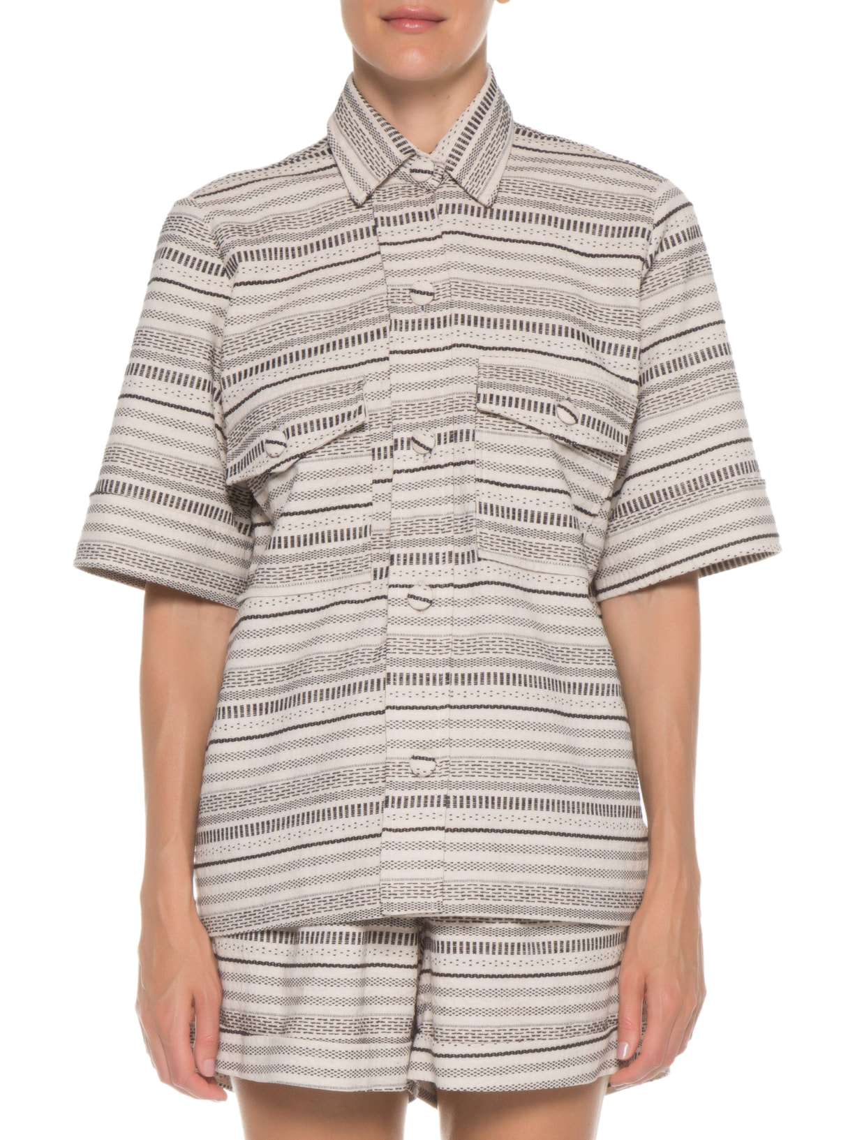 Camisa Feminina Linhas Preto Valônia Véras