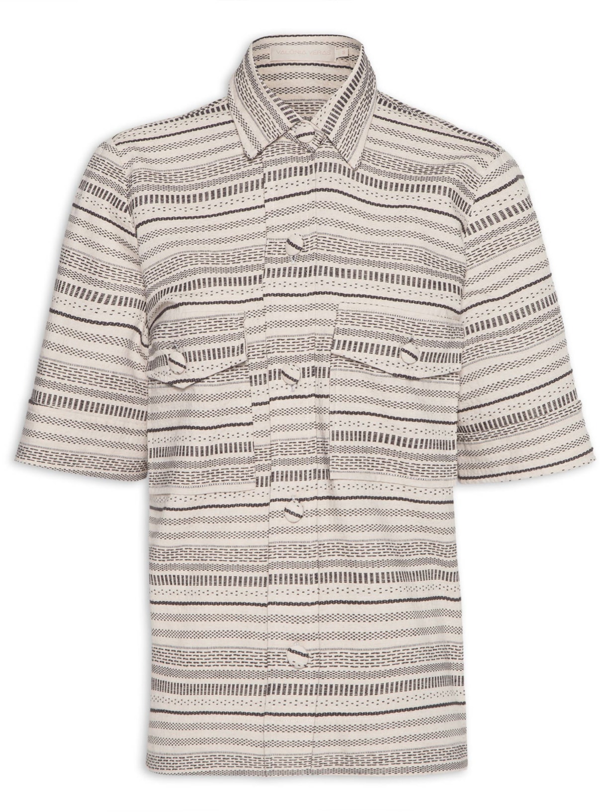 Camisa Feminina Linhas Preto Valônia Véras