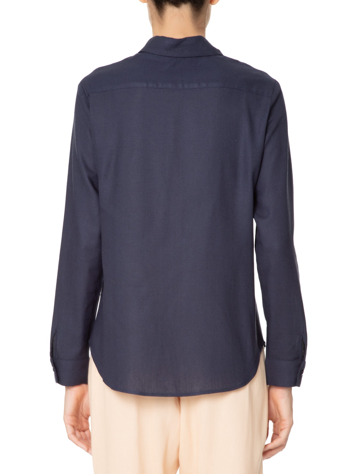 Camisa Feminina Linho Azul Maria Filó