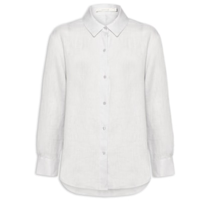 Camisa Feminina Linho - Azul