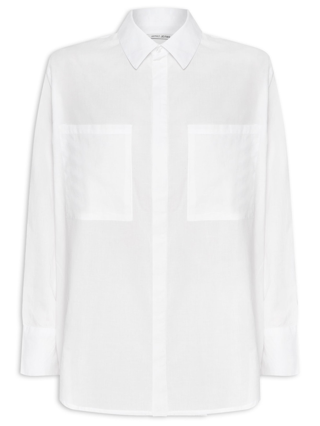 Camisa Feminina Lisa Alongada - Branco