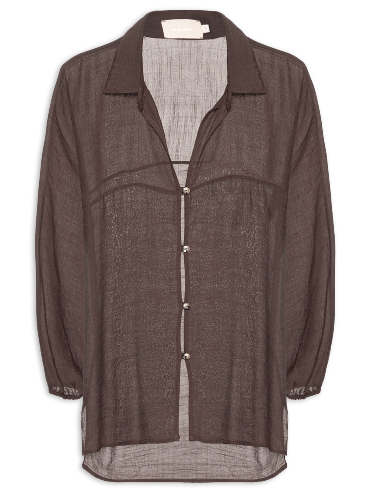 Camisa Feminina Lisa Marrom Cia Marítima