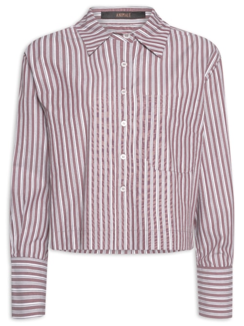 Camisa Feminina Listra Bordeaux - Vermelho