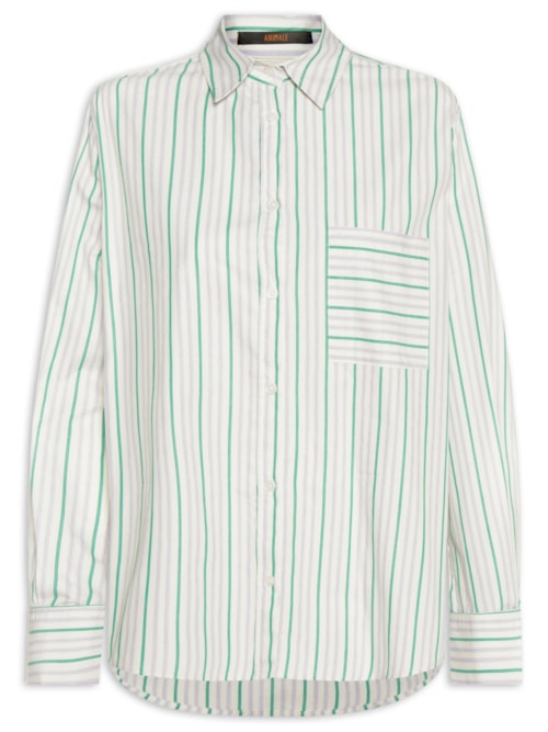 Camisa Feminina Listra Lilás Exotique - Verde