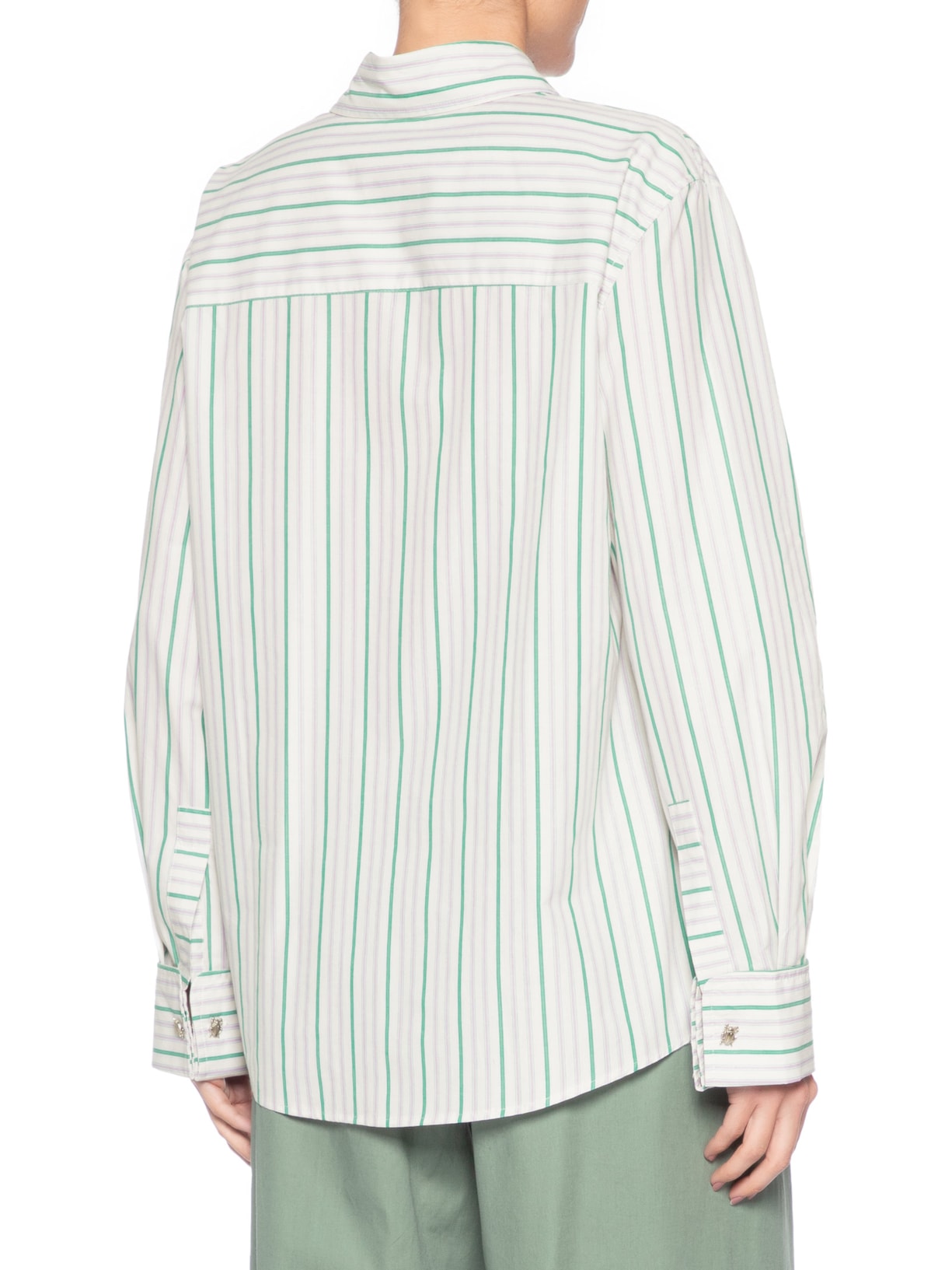 Camisa Feminina Listra Lilás Exotique Verde Animale