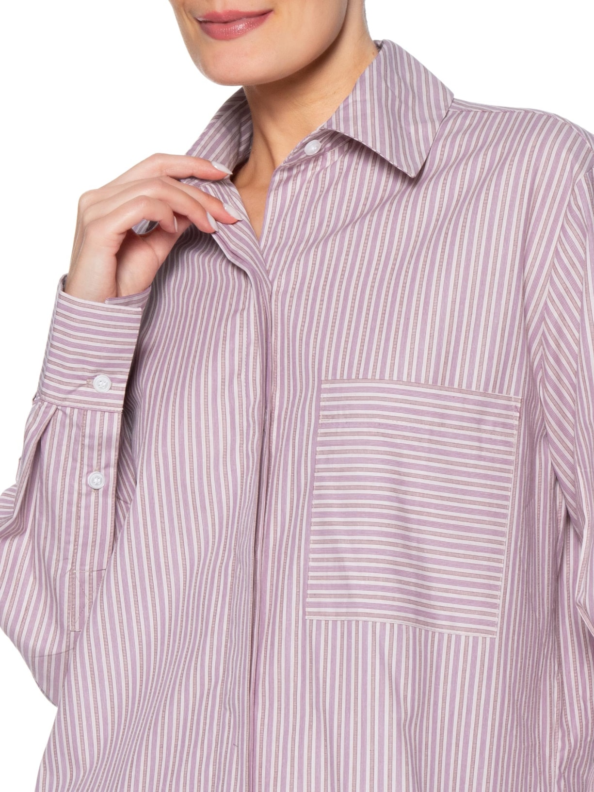 Camisa Feminina Listra Rose Rosa Animale