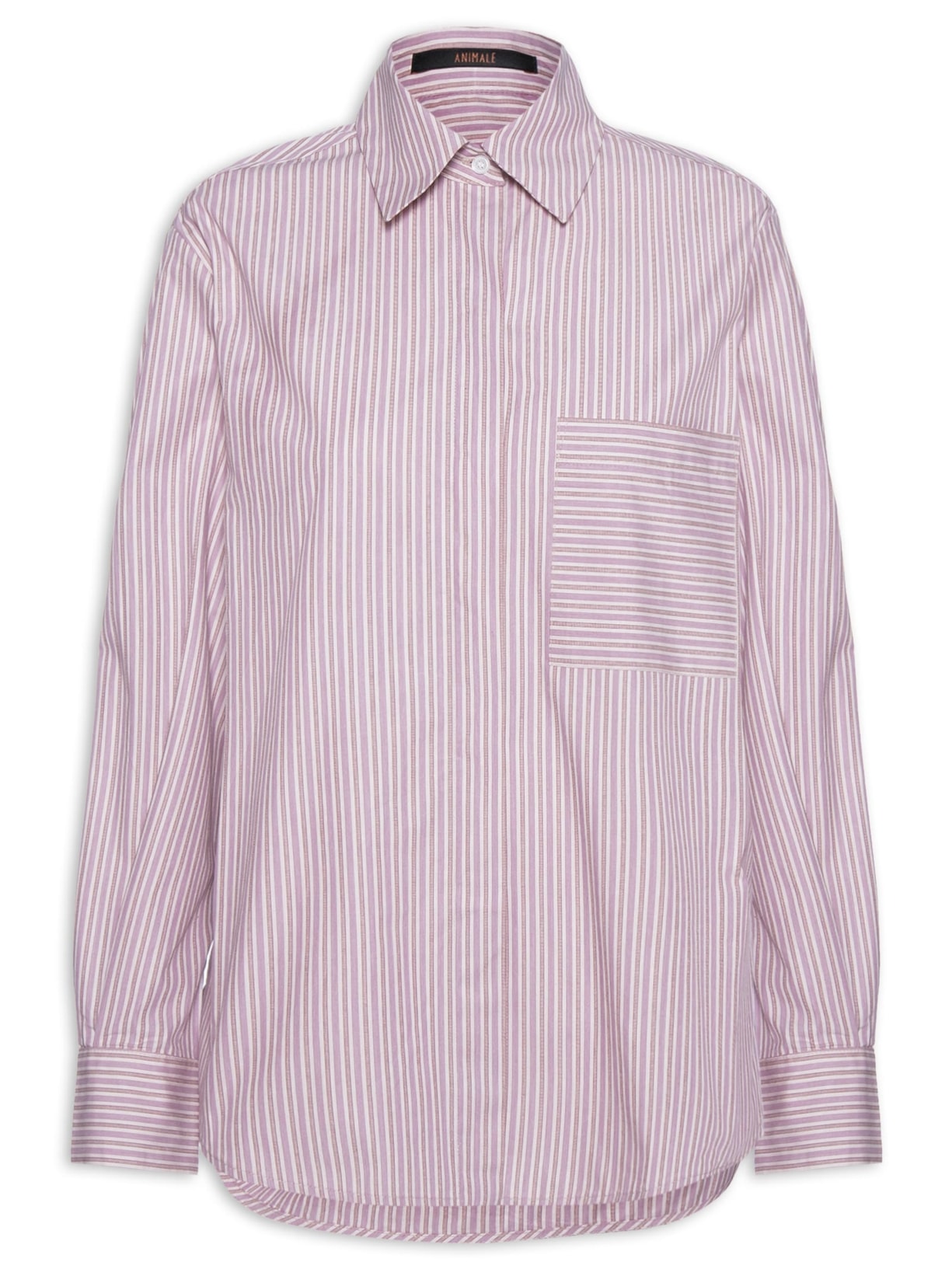 Camisa Feminina Listra Rose Rosa Animale