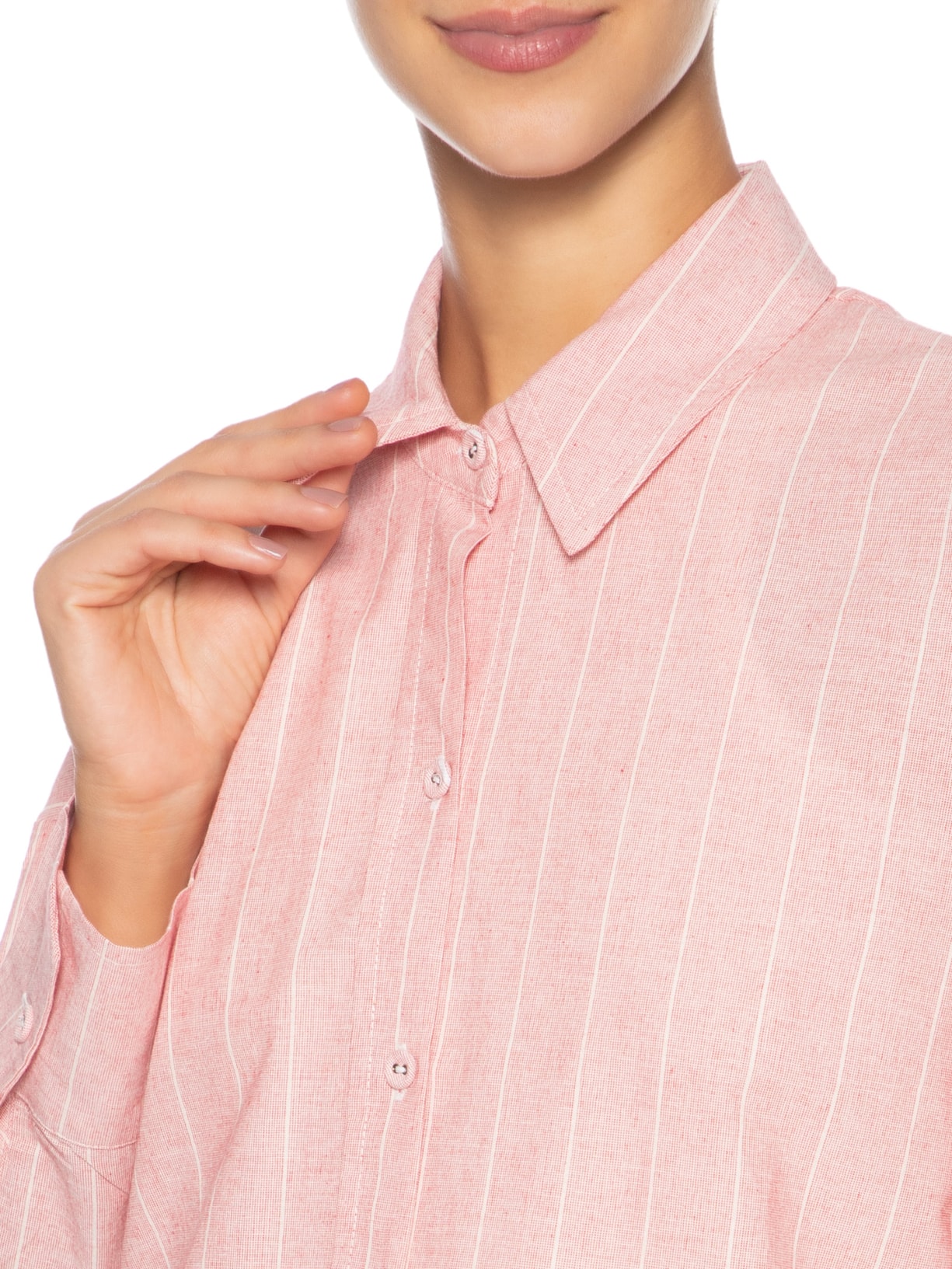 Camisa Feminina Listra Tamara Vermelho Maria Filó