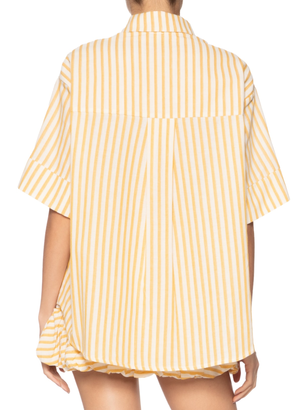 Camisa Feminina Listra Tropical Amarelo Farm