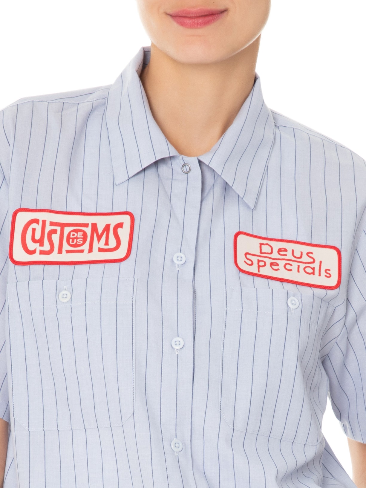 Camisa Feminina Listrada Azul Deus Ex Machina